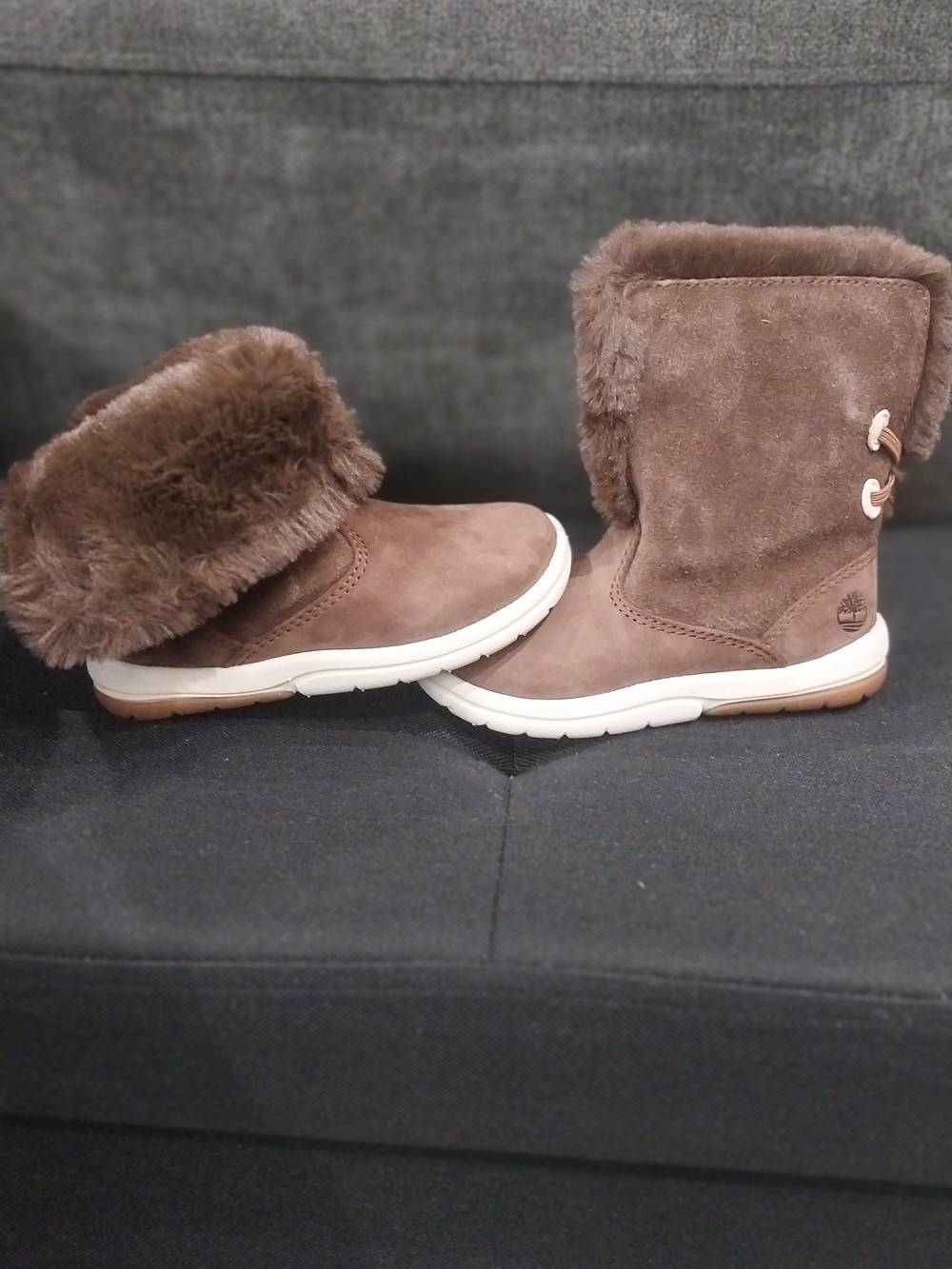 Timberland Brown Suede Fur-Lined Casual Boots